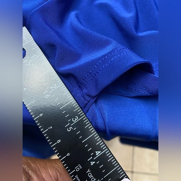 Find Me Plus Romper Dress Royal Blue Short Sleeve V Neck Elegant Size 1X - Picture 12 of 12